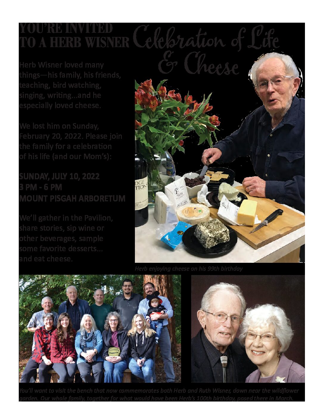 HERB WISNER Celebration of Life & Cheese